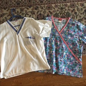 dickies scrub tops MD and LG